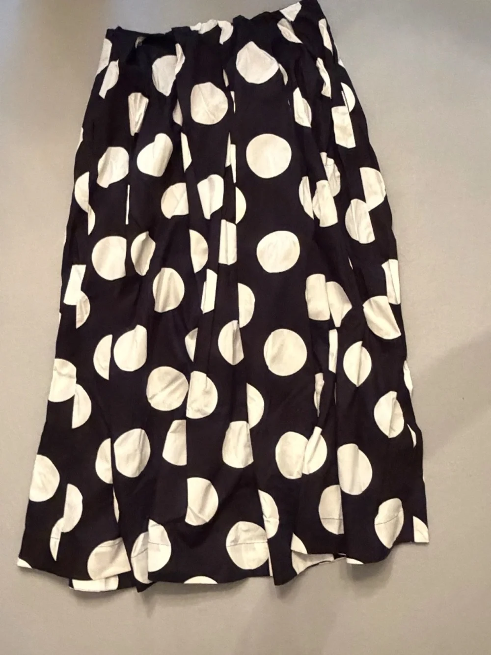 NWT Anthropologie Maeve Black White Polka Dot Maxi Skirt M - Picture 3 of 7
